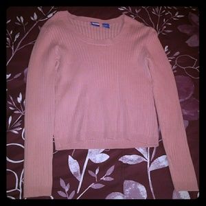 Retro slim pink sweater